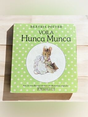 3/$22 Beatrix Potter Voila Hunca Munca French Language Board Book Kids 1988